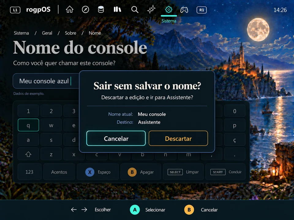 Nome do console: sair da edição · 1024x768