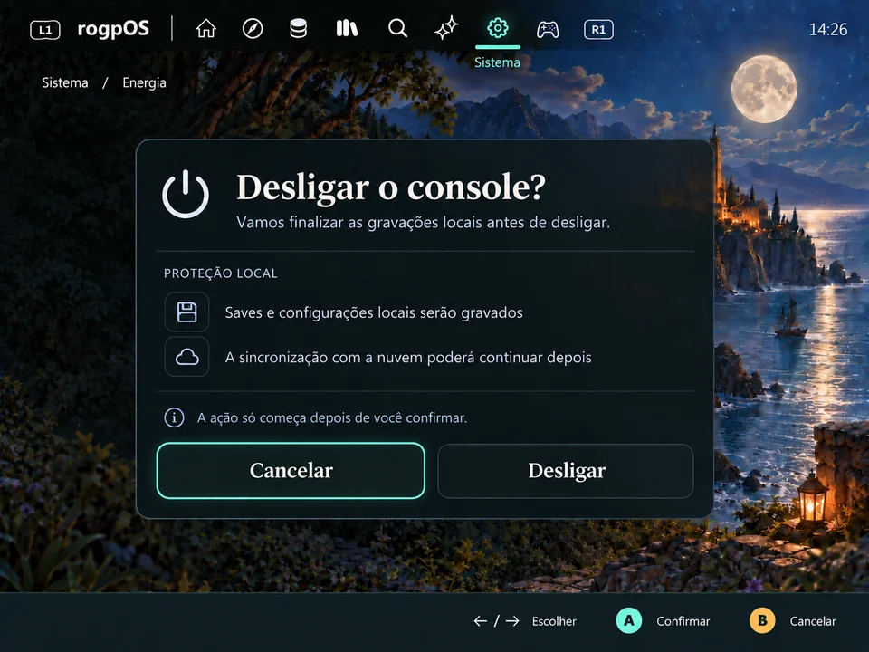 Confirmação para desligar · 640x480