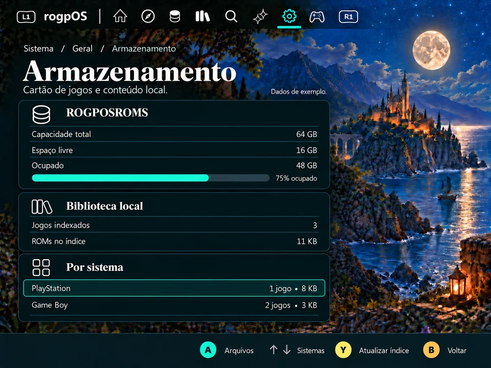 Armazenamento: disponível · 1024x768
